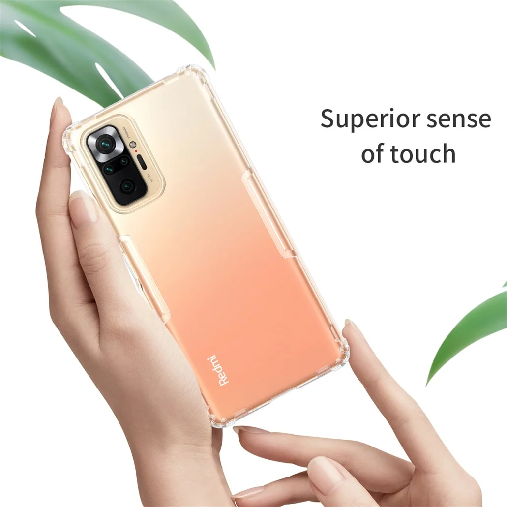 Для Xiaomi Redmi Note 10 Pro 10S 4G 5G чехол Nillkin Nature прозрачный мягкий для телефона из силикона