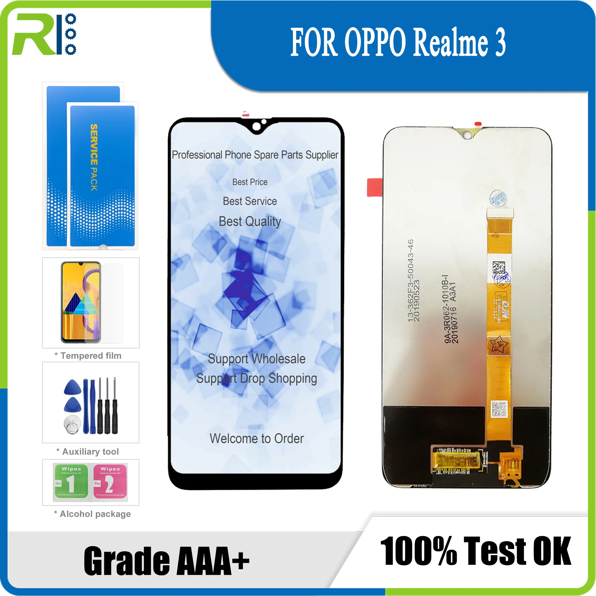 

6.22 inch LCD for OPPO Realme 3 LCD display RMX1825 touch panel screen digiziter sensor assembly for Oppo realme3 RMX1821 lcds