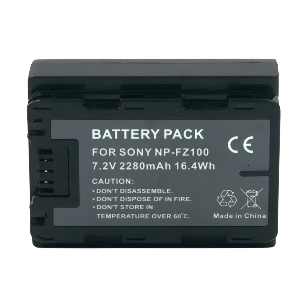 NP-FZ100 2280mAh NPFZ100 аккумуляторная батарея для камеры sony A9, A7R III, A7 III, ILCE-9, ILCE9, ILCE-7RM3, ILCE-7M3, Mark III