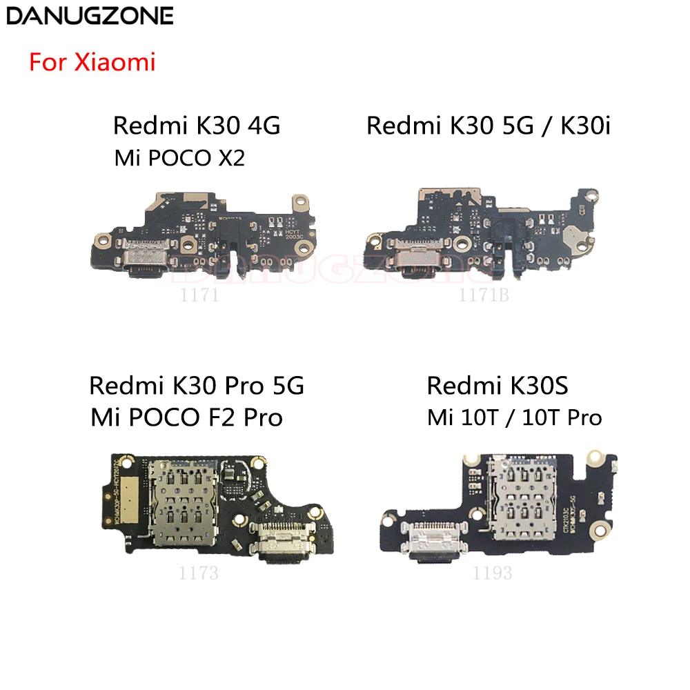 

USB Charging Dock Port Socket Jack Connector Charge Board Flex Cable For Xiaomi Redmi K30 Pro K30i K30S 4G 5G Mi POCO X2 F2 10T