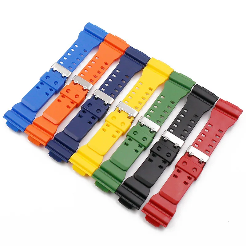 

8 Solid Colors Fashion Rubber Watch Straps For Casio G-SHOCK GA-110 GA-100 GD120 GA-700 400 Anti-fall Bracelet Wrist Strap