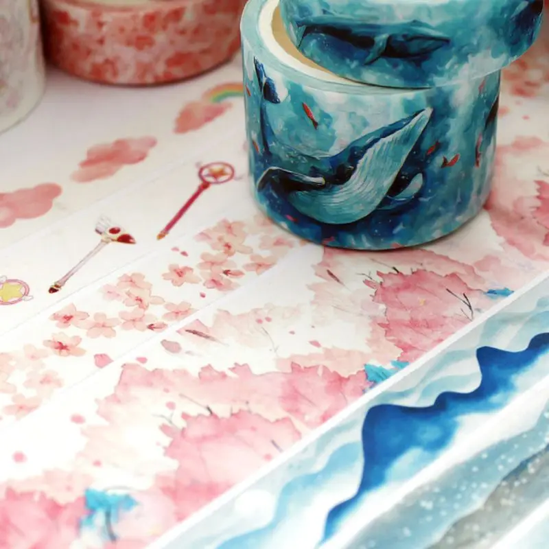 

3Pcs Ocean Washi Tape Set Cute Adhesive Tape DIY Decoration Sticker Scrapbooking Diary Masking Tape