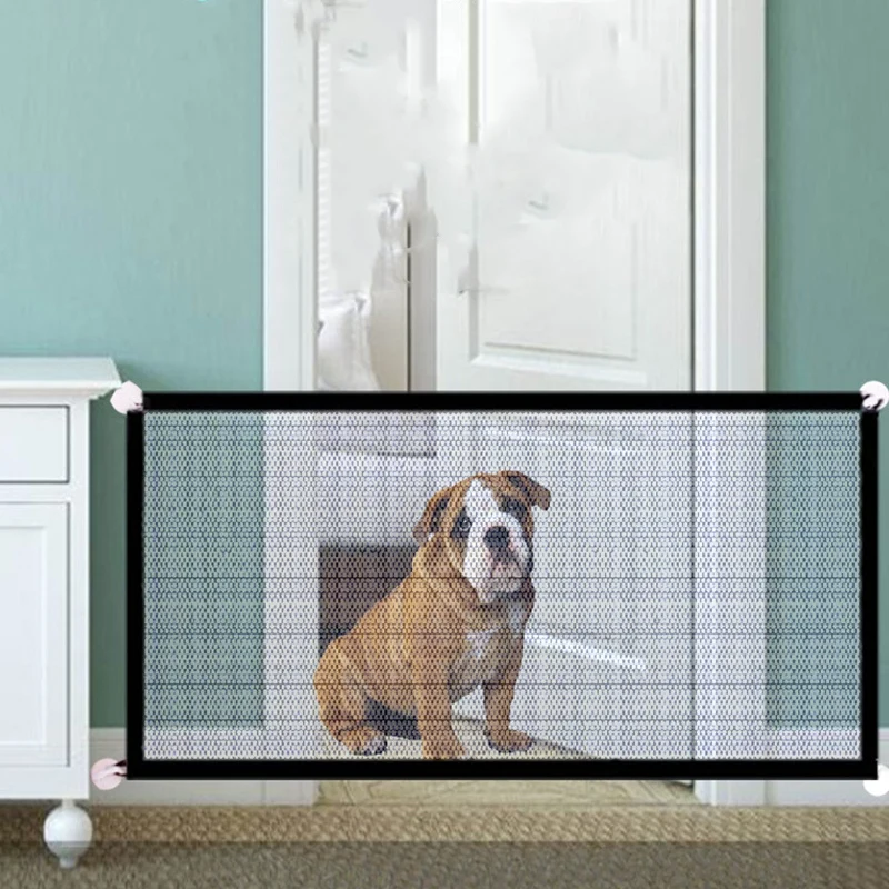 2Pcs Dog Pet Fences Portable Folding Safe Guard Indoor and Outdoor Protection Safety Magic Gate for Dogs Cat Fence Is | Дом и сад