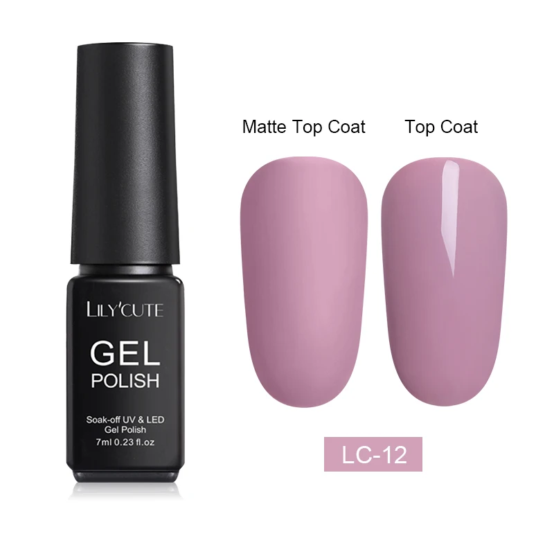 LC-12 LILYCUTE Матовый УФ-гель для ногтей матовый верхний слой цвет УФ гель для ногтей лак Гибридный впитывающий гель лак маникюрный гель лак - Цвет: LC-12