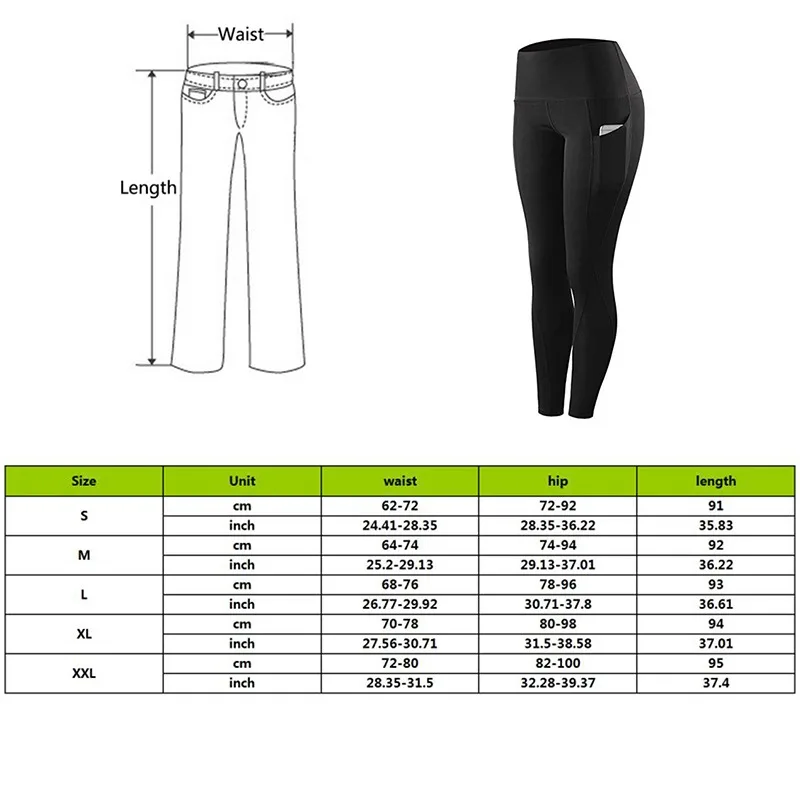 

2021 Women's Yoga Leggings Seamless High Waist With Pockets Workout Breathable Fitness Clothing Training Pants Female Trousers