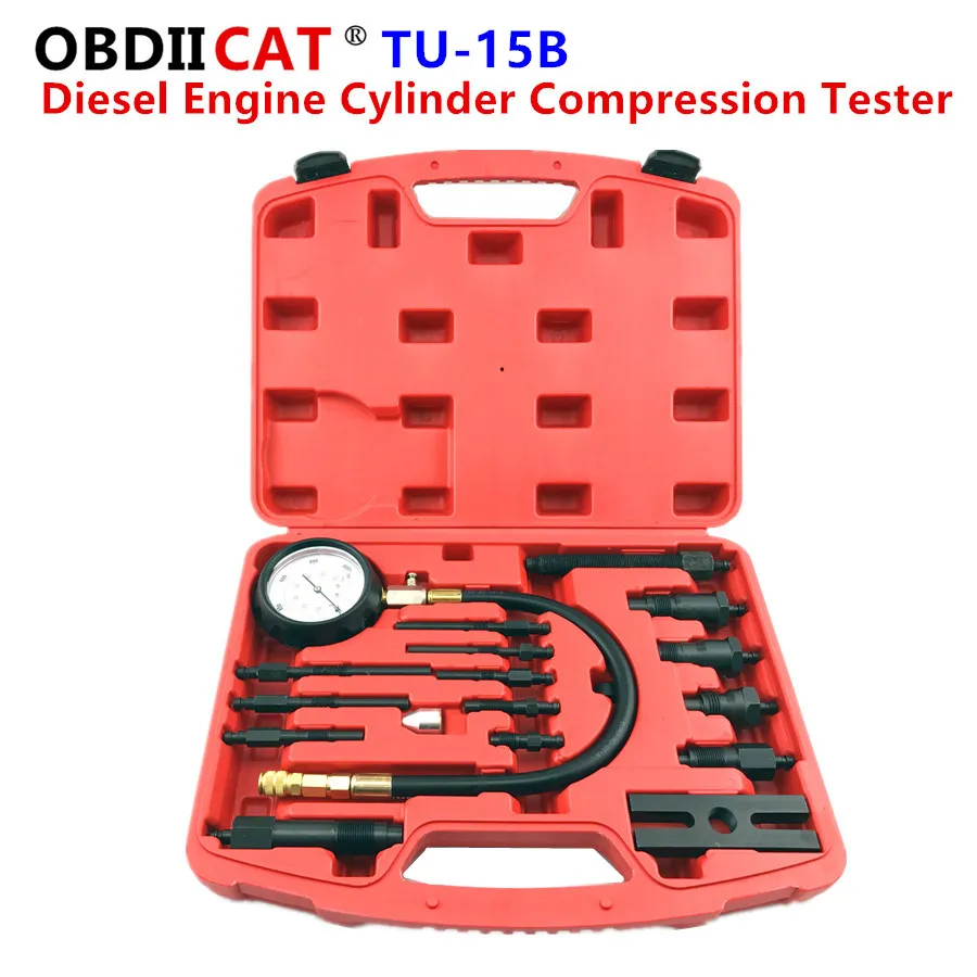 

OBDIICAT TU-15B Direct Indirect Truck Auto Tools Diesel Engine Cylinder Compression Tester Professional Kit