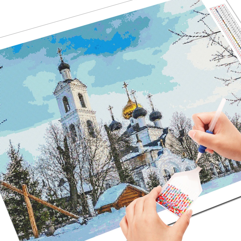 Алмазная вышивка пейзаж брильянтовая картина Стразы мозаика продажи полный