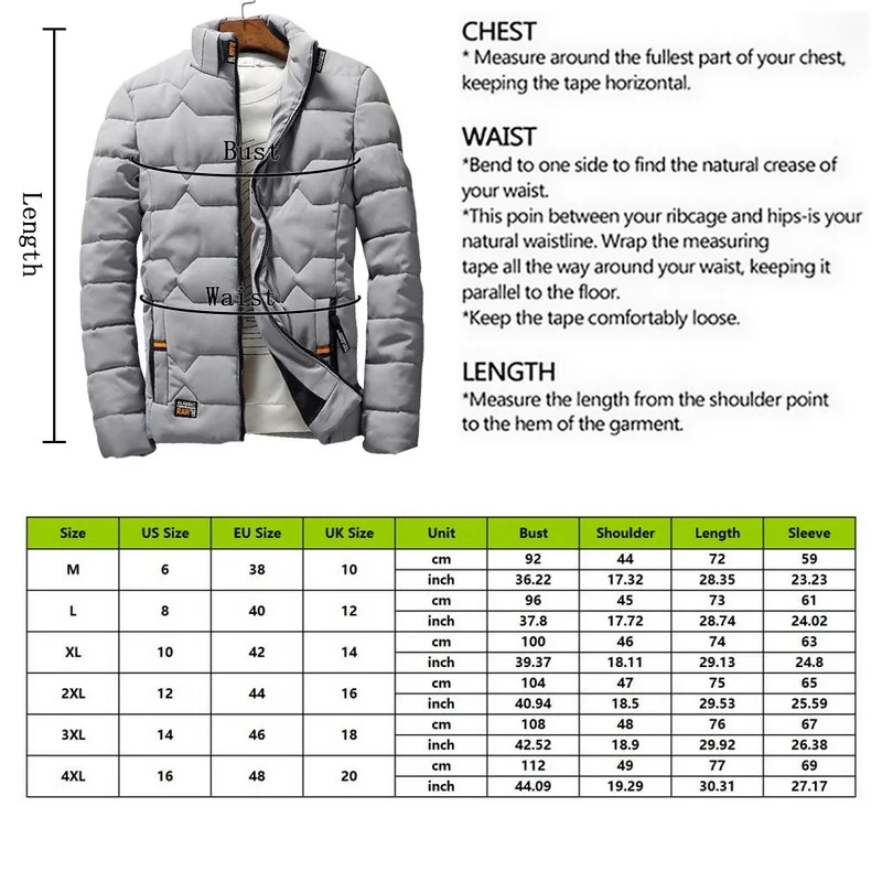 

Autumn Winter New Jacket Fashion Trend Casual Thickened Warm Cotton-padded Clothes Slim Baseball Coats Size Down Warm Jacket