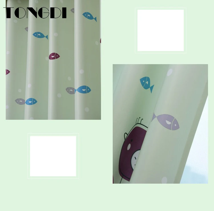 Светонепроницаемые занавески TONGDI с принтом милого мультяшного кота украшение в