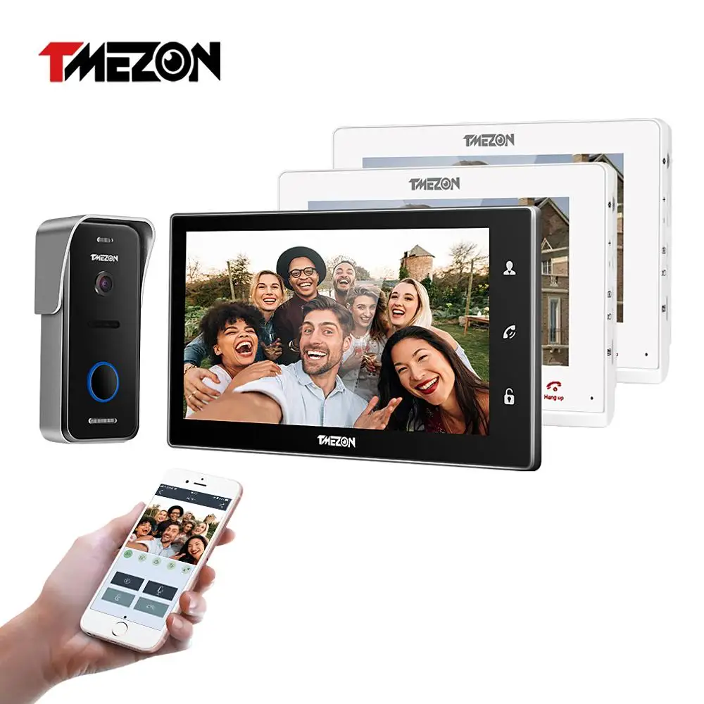 TUYA TMEZON Беспроводной/Wi Fi беспроводная IP видео дверной звонок Домофон Системы 10