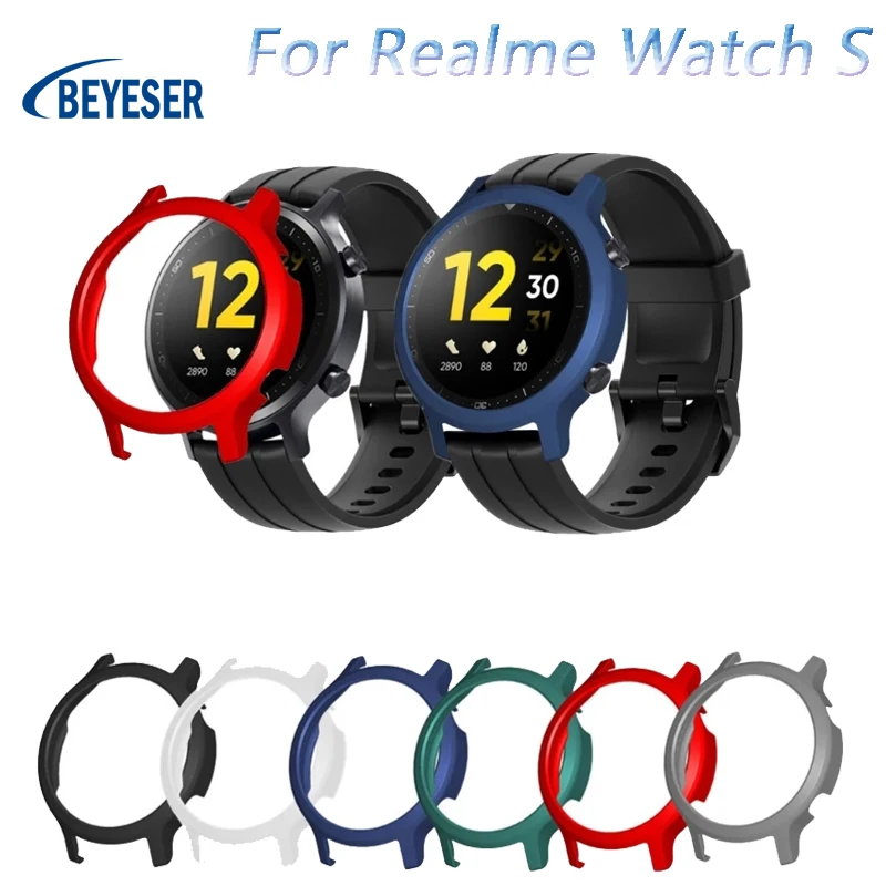 

Protective Case For Realme Watch S Strap Smart Watch Cover PC Bumper Plastic Protector Replacement Shell Hard Frame