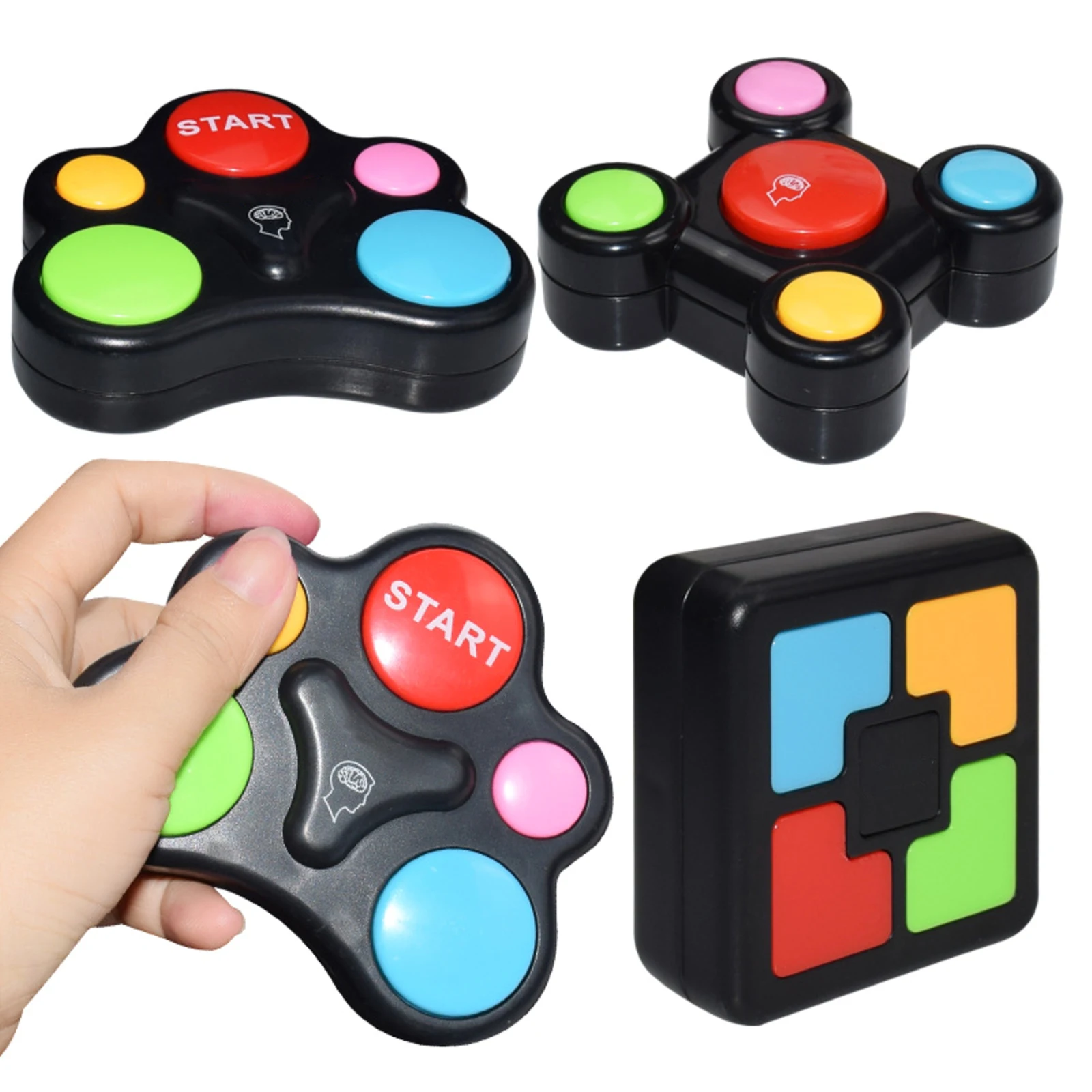 

Training Hand Game Console Children Educational Game Machine Flash Sound Educational Toy Training One-hand Console Brain Game