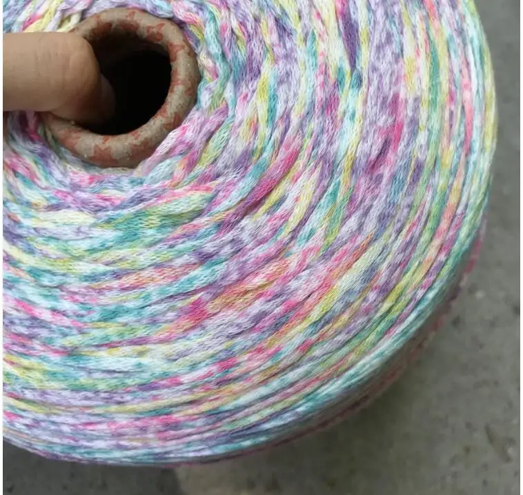 500 г/лот Радужная космическая красящая пряжа для вязания лента крючком акриловая