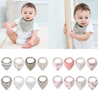 8 шт., Детские треугольные нагрудники с принтом животных