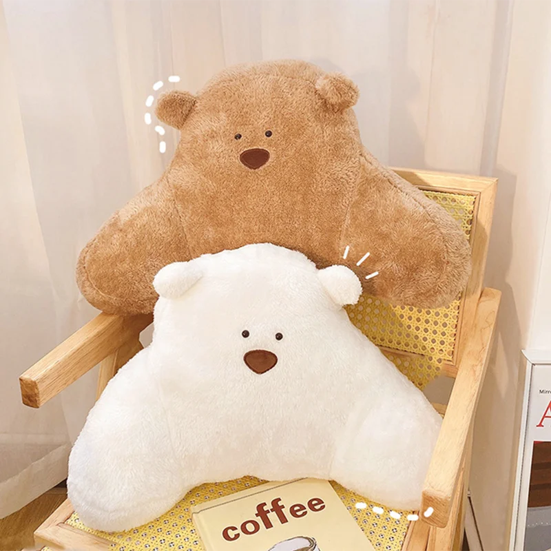 

Keli Cute Bear Seat Back Cushion for Chair Sofa Car Bed Kids Room Girls Gift Soft Warm Fluffy Furry Comfort Pillow
