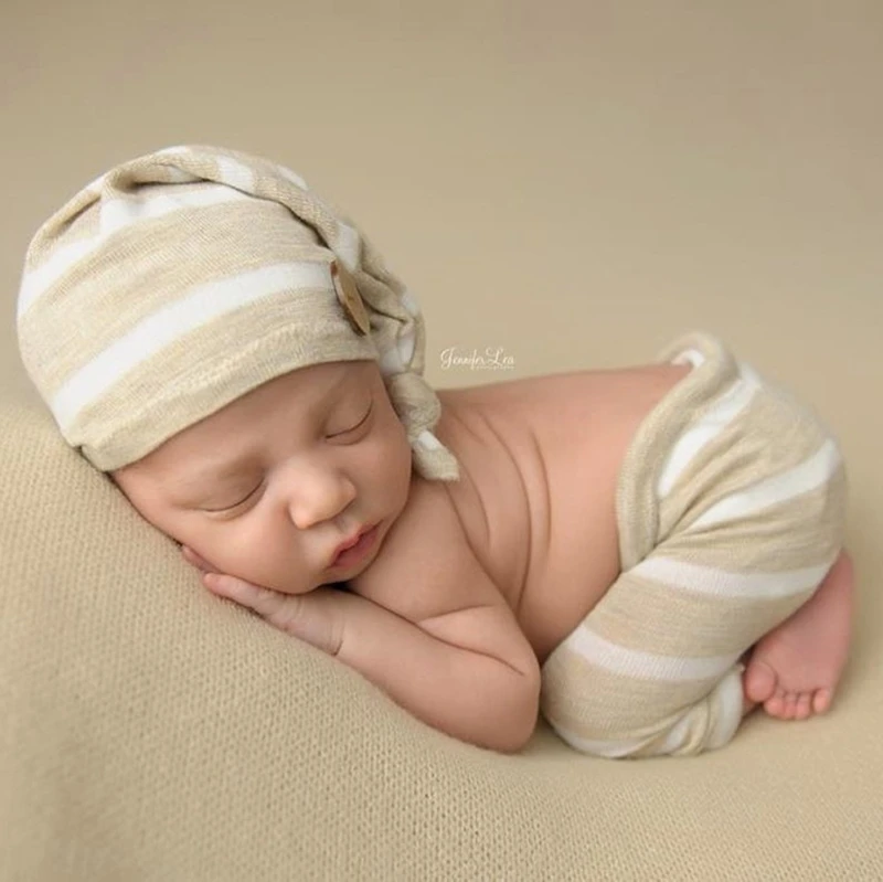 

2 Pcs Soft Cotton Baby Hat Pants Set Newborn Infant Photography Props Costumes