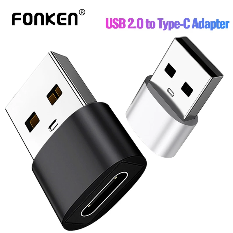 

FONKEN Usb To Type C Converter Usb Cable Adapter Usb2.0 Male To Female Usbc Connector for Data Charging Cabo Tipo C Plug