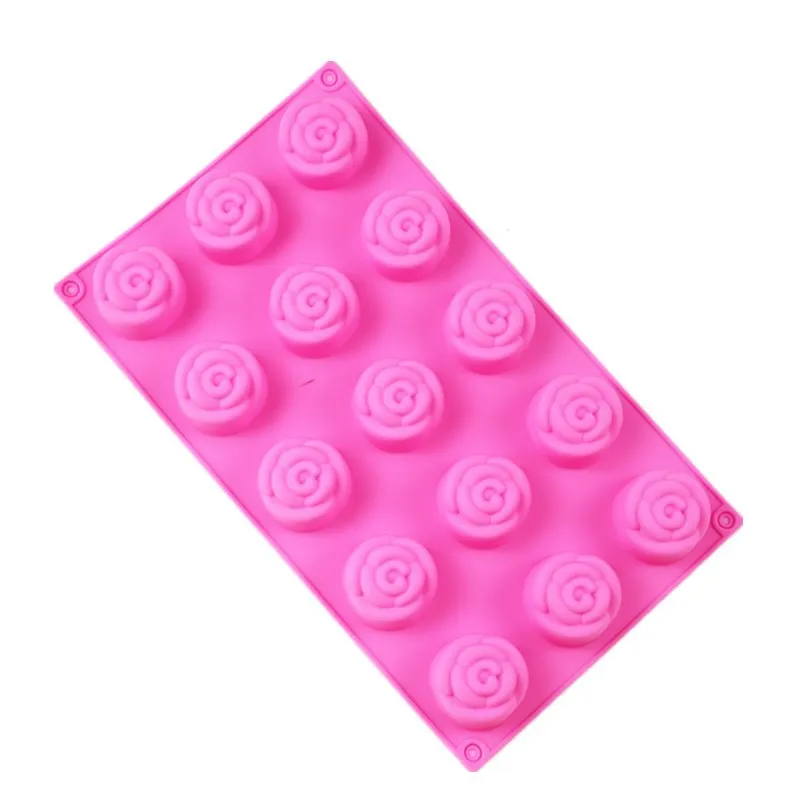 Силиконовая форма для выпечки цветы розы 15 цветов | Дом и сад