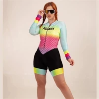 agah bicycle skinsuit monkey woman triathlon suit summer long sleeve cycling clothing 2021 outdoor jumpsuit sportswear body suit