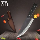 Нож поварской XYj, 8 дюймов, кованый, из высокоуглеродистой стали, в китайском стиле