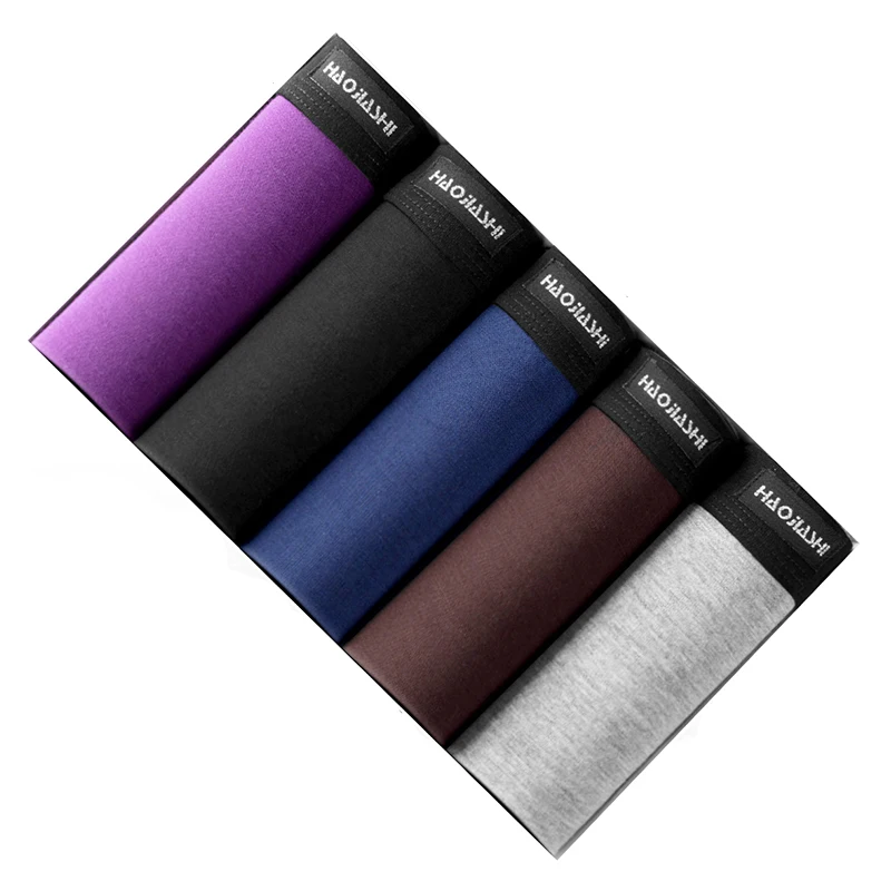 5 шт./лот мужские трусы мужское нижнее белье мягкие боксеры из модала с принтом