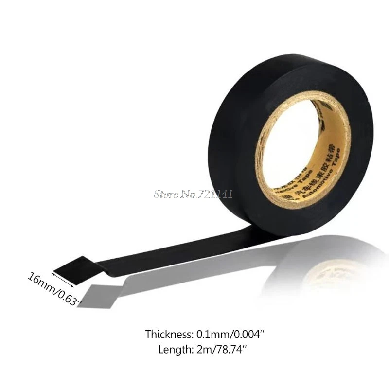 2 м электрическая изоляционная лента ПВХ каучук водонепроницаемый огнестойкий