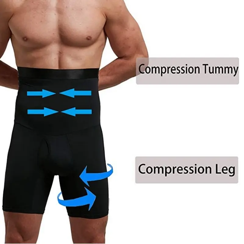 

Shapewear for Men Compression Shorts Body Shaper Waist Trainer Tummy Control Slimming Modelling Pants Girdle Boxer Underwear