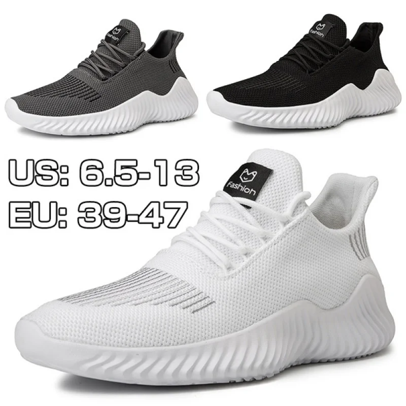 

Summer Breathable Running Shoes for Men Trendy Lace-Up Lightweight Sneakers Casual Shoes EU39-47