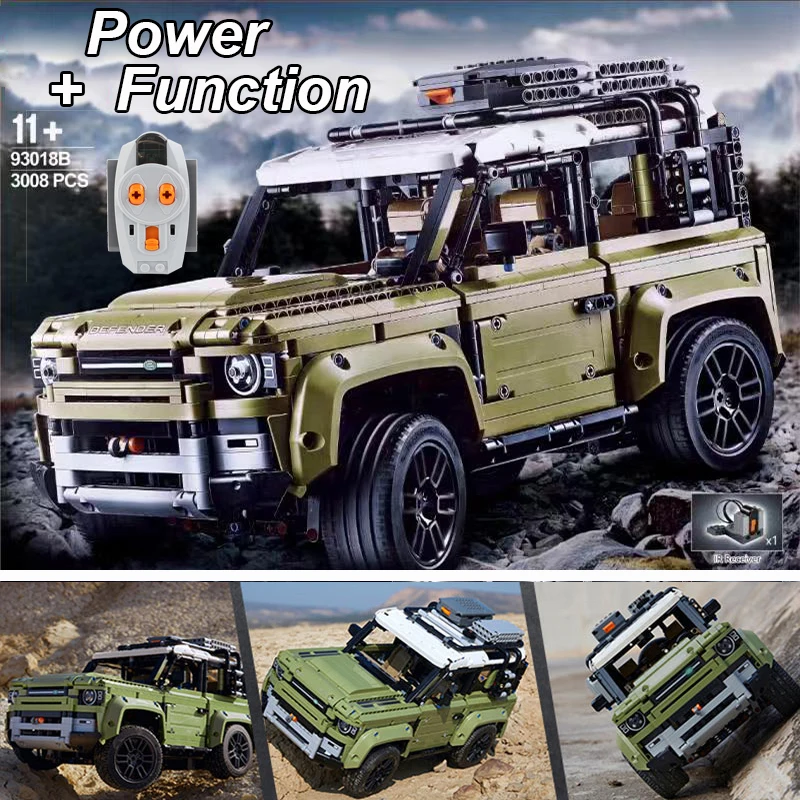 Lepinblocks 93018 Technic Car Series Land Rover Defender с мотором 2830 шт модель строительного 42110 игрушки