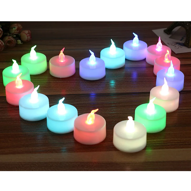 4 шт./компл. Пластиковая форма свечи Электрический фликер беспламенная свеча