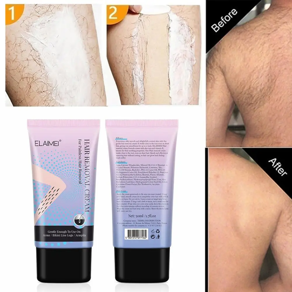 

50ml Hair Removal Cream Painless Hair Remover For Armpit And Removal Hair Cream Depilatory Hair Nourish Arms Legs Skin W0F6