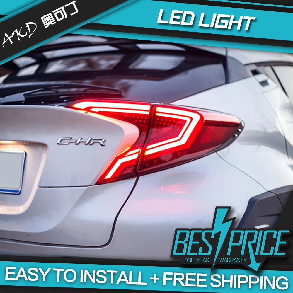 

AKD tuning cars Tail lights For Toyota C-HR CHR Taillights LED DRL Running lights Fog lights dynamic signal light