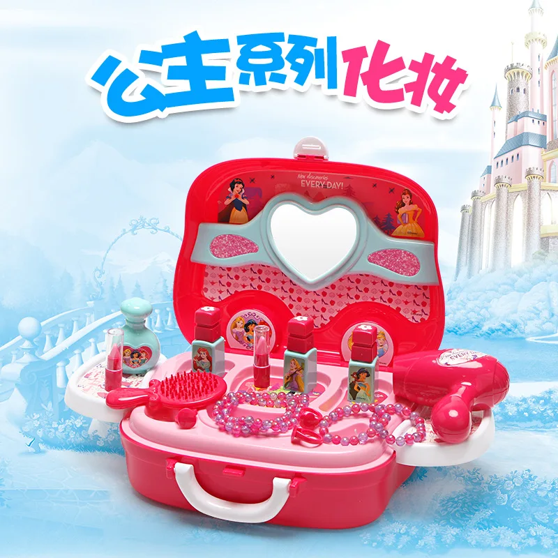 

Оригинальный стул для макияжа Принцессы Disney, набор детских игрушек, туалетный столик для девочек