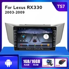 Автомобильный радиоприемник с IPS-экраном на Android для Lexus RX300, RX330, RX350, RX400H, 2003, 2004-2009, GPS-навигация, аудио, 2 Din, мультимедийный видео, SWC
