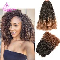 refined hair brown water wave curly crochet braids 22strands burgundy brown ombre synthetic crochet braiding hair extensions