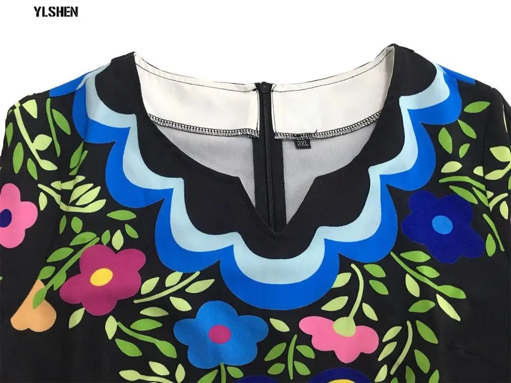 Женские Платья с цветочным принтом базин праздничная африканская одежда Дашики