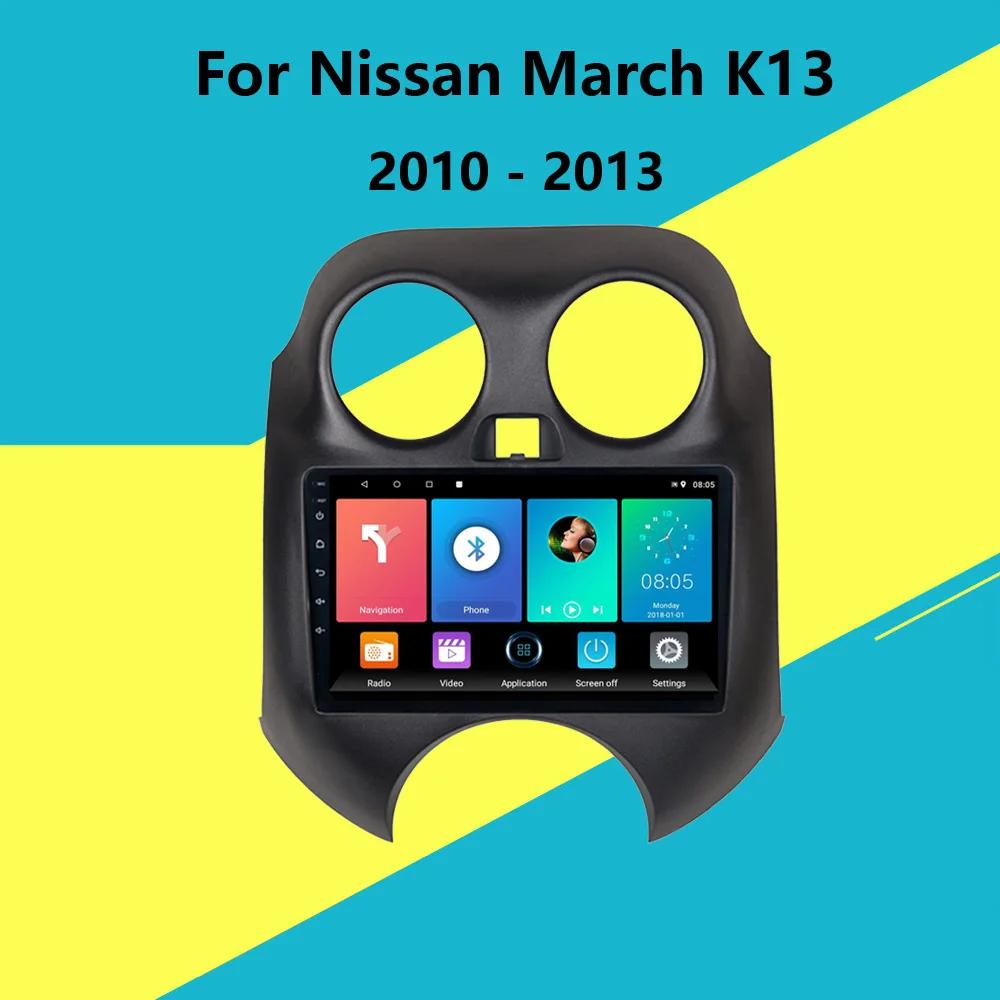 

9 Inch 2.5D Android 8.1 Head Unit Car Radio Stereo FM WiFi GPS Multimedia Player For Nissan March K13 2010 - 2013