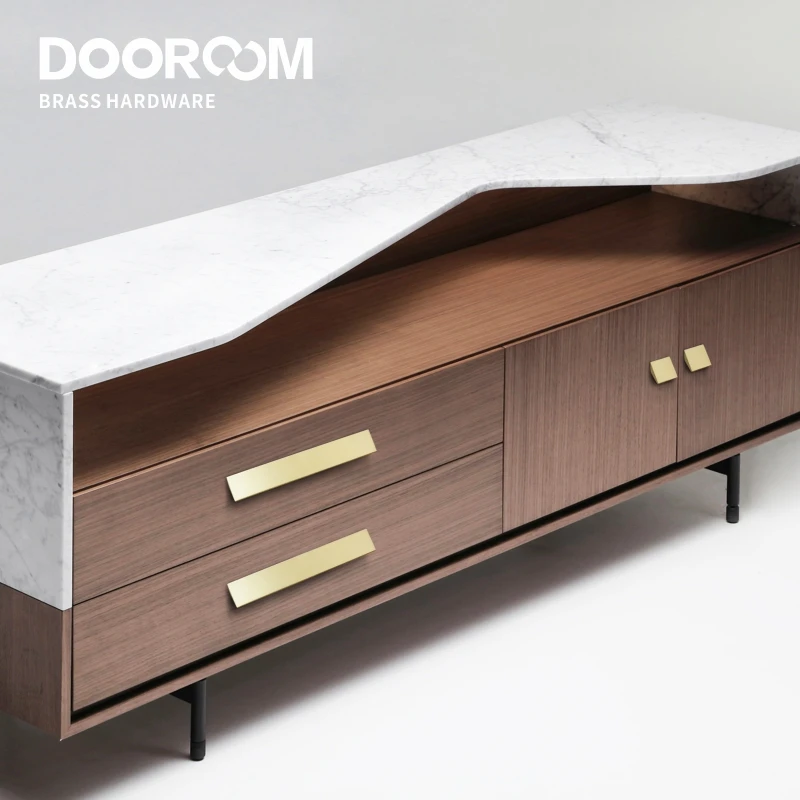 

Dooroom Brass Furniture Handles Wardrobe Dresser Cupboard Cabinet Drawer Shoe Box Kitchen Knobs Modern Black Gold Bronze Pulls