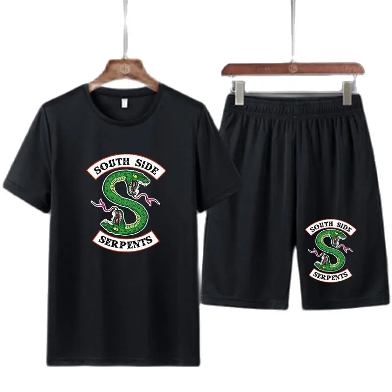 

2021 New Summer men'S tracksuit, Men's Breathable Casual Sports Suit, Men's T shirt + 5 Minutes Short Women's Sports suit