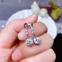 2022 fashion luxury silvery drop earrings inlay dazzling aaa cubic zircon high quality women wedding engagement banquer jewellry