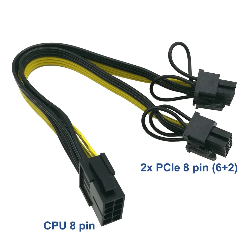 12 шт. EPS CPU 12V 8 Pin to Dual (6 + 2) PCIE адаптер кабель питания|Компьютерные кабели и разъемы| |