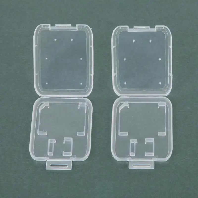 

10PCS Memory Card Case Plastic Storage Card Box Transparent Standard SIM SD SDHC MS TF Protector Holder Box Carry Storage Box