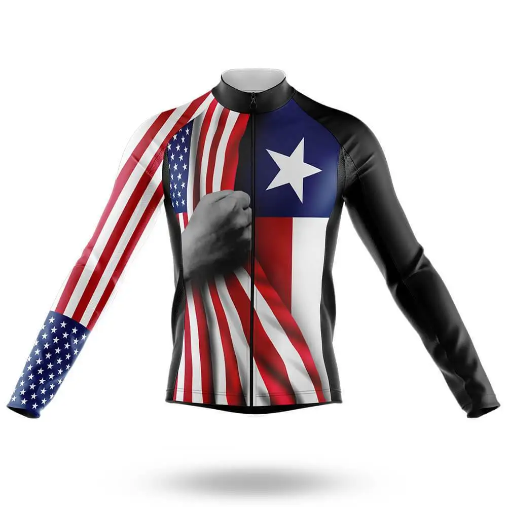 2021 г. Мужская футболка с американским флагом Техаса одежда длинным рукавом