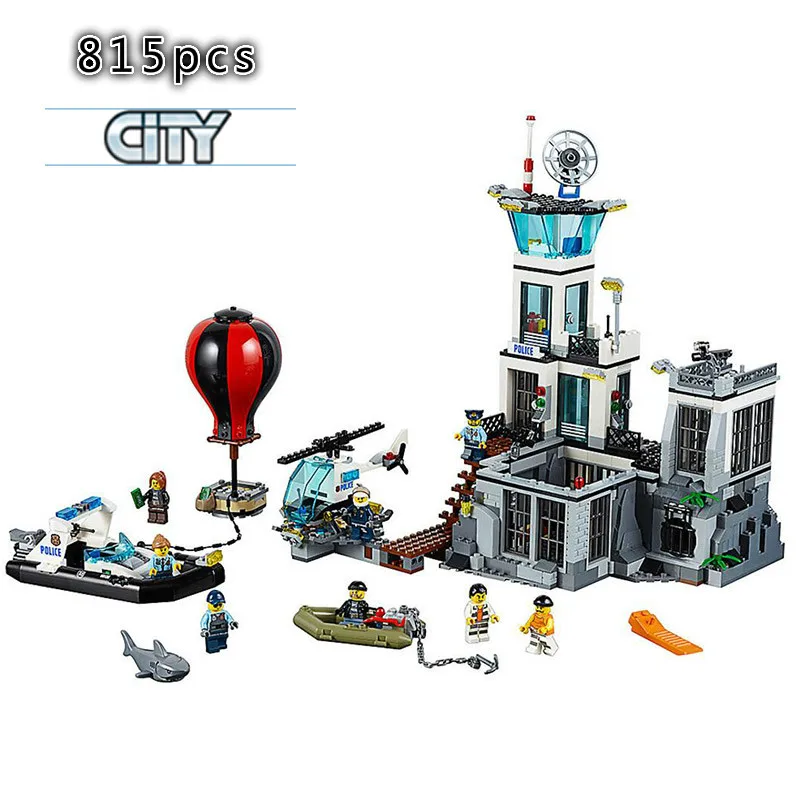 

Compatible Lepining City Series 815pcs Prison Island The Police Island Set Building Blocks Bricks Educational Funny 60130 Toys