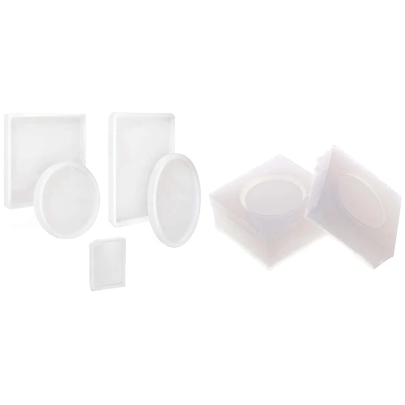 

1 Set Diy Round Silicone Storage Box Mold Craft & 5Pcs Silicone Molds Jewelry Casting Molds Coaster Molds