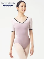 ballet leotard practice clothes sexy v neck gymnastic jumpsuit female adult elegant stage competition costumes