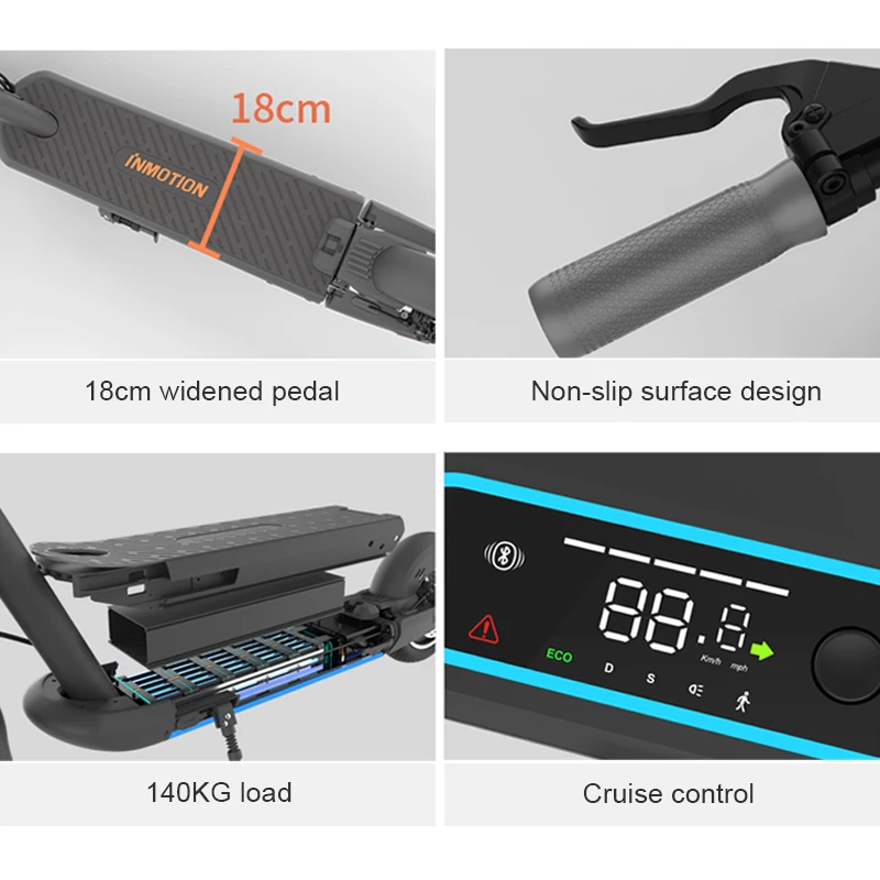 Оригинальный складной электрический скутер INMOTION L9 95 км максимальный пробег