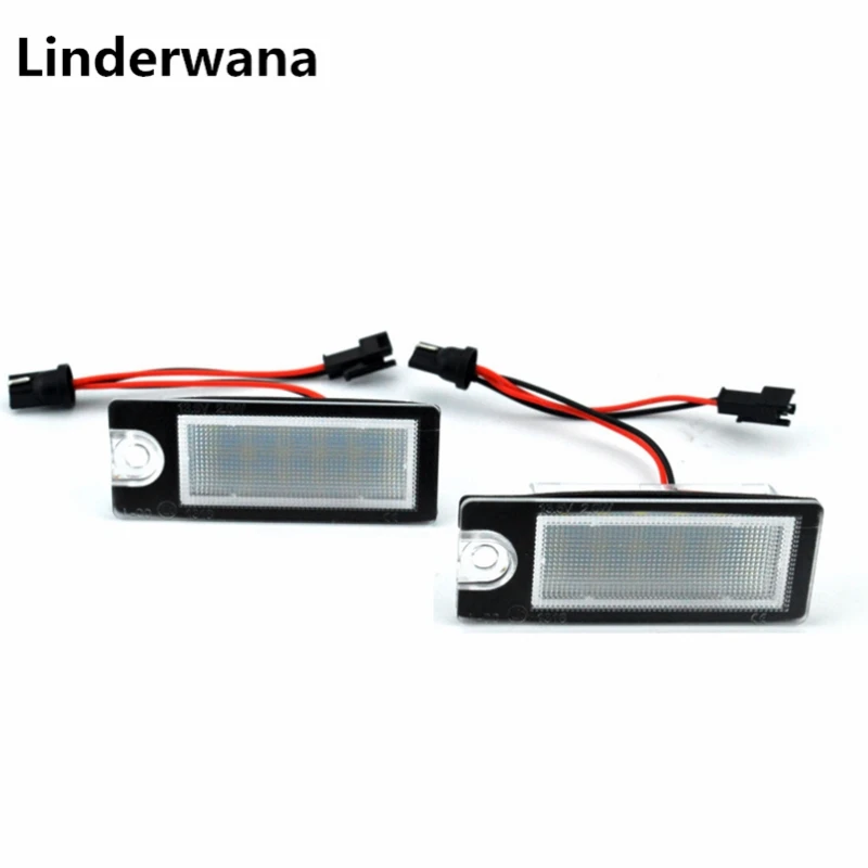 

For Volvo V70 CX70 S60 S80 XC90 LED License Plate Light 6500K 12V Number Lamps Plate Light 2Pcs