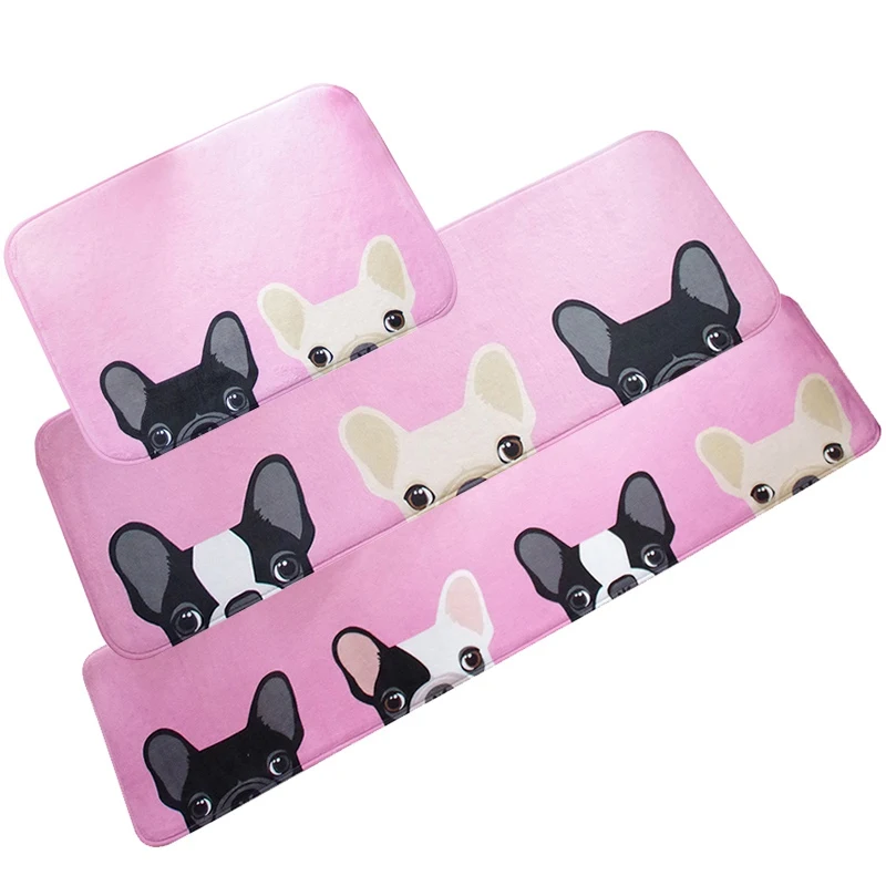 Мультяшный Коврик для двери с собакой нескользящий напольный коврик ковер