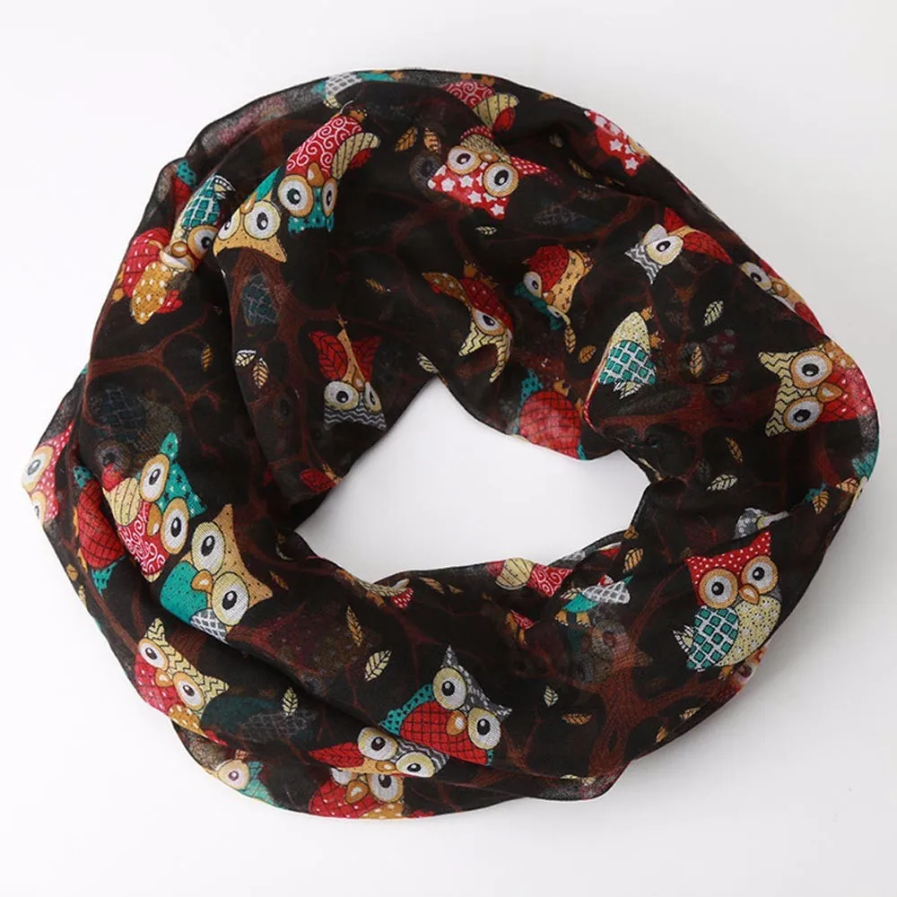 Женский теплый Шарф в виде совы пончо зимний 2019| |